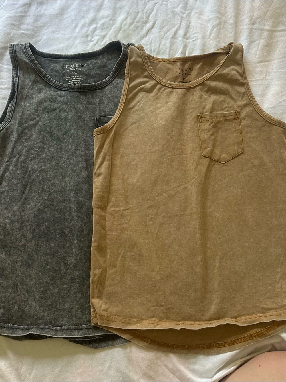 Little Bipsy Kids Tank Top Duo in Black and Brown